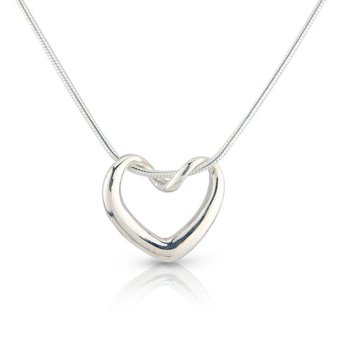 Silver heart necklace