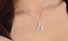 Silver heart necklace